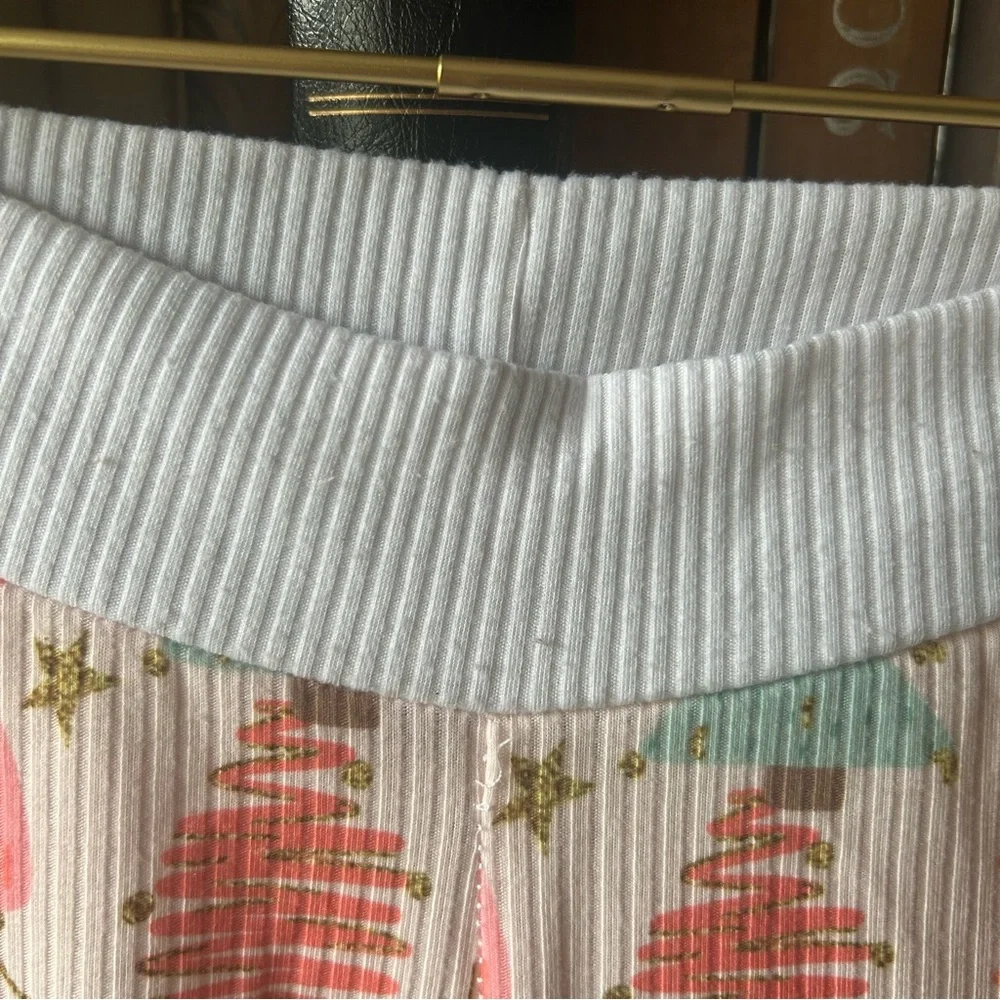 Festive Christmas Tree Print Pajama Pants Leggings by Limitless Bootique
